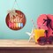 Hello Summer Sign 12 x 12 Inch Summer Welcome Sign Front Door Decor Farmhouse Porch Decoration Round Wooden Hanging Sign for Home Beach Restaurant Shop